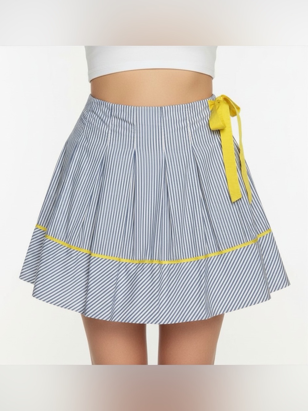 NWOT | Lilly Pulitzer | Flowy Striped Wrap Skirt | Blue/Yellow | Size 2